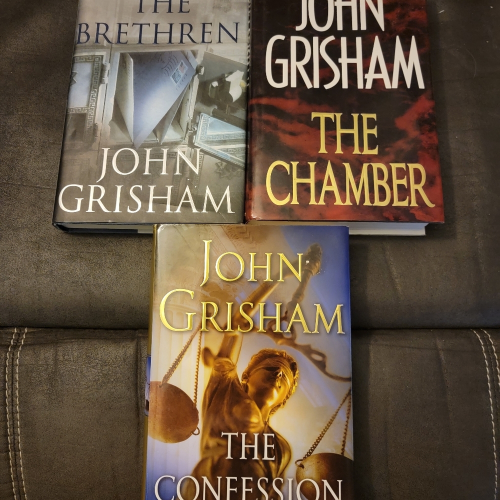 Pack of‎ John Grisham Novels: Chamber, Confession, & Brethren Hardbacks